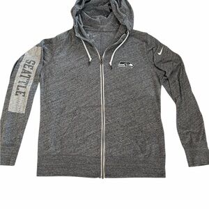 Nike Seattle Seahawks Full-Zip Hoodie – Heather Gray - Women's Large